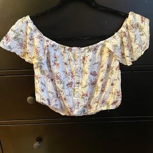 Off the shoulder flower top